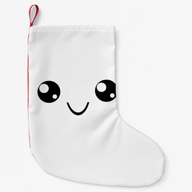 Calcetín Navideño Pequeño Sonrisa Face (Anverso)