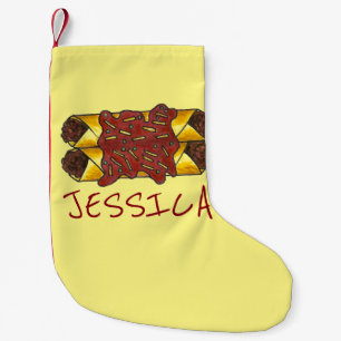 Calcetín Navideño Pequeño Spicy Bean Cheese Enchiladas Comida Mexicana