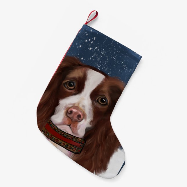 CALCETÍN NAVIDEÑO PEQUEÑO SPRINGER SPANIEL INGLÉS       (Frente (Colgado))