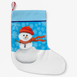 Calcetín Navideño Pequeño Sr. Muñeco de Nieve