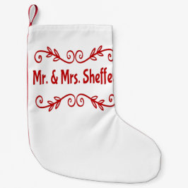 Calcetín Navideño Pequeño Sr. y Sra. Sheffey