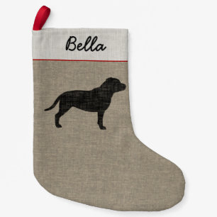 Calcetín Navideño Pequeño Staffordshire Bull Terrier Dog Silhouette Staffie