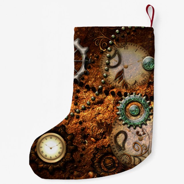 Calcetín Navideño Pequeño Steampunk (Reverso)