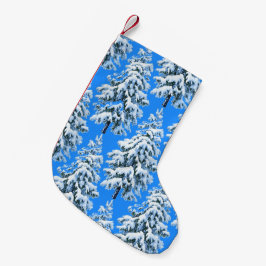 Calcetín Navideño Pequeño Sueños de árbol helado Bosque nevado