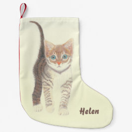 Calcetín Navideño Pequeño Tabby Kitten