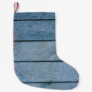 Calcetín Navideño Pequeño Tabla de madera blanca y negra