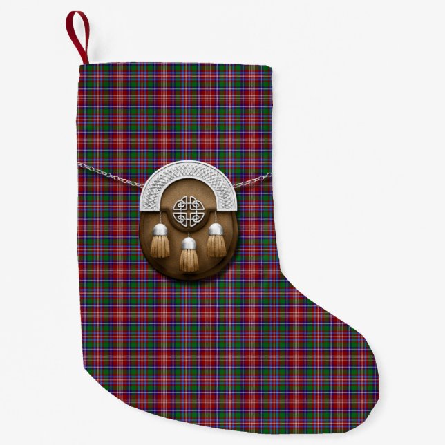 Calcetín Navideño Pequeño Tartán de Ritchie del clan (Anverso)