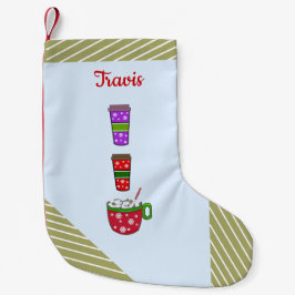 Calcetín Navideño Pequeño Tazas de Navidad de alegría