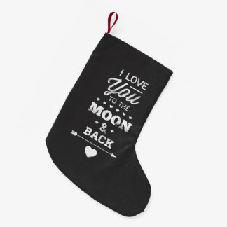 Calcetín Navideño Pequeño Te Amo A La Luna Y A La Vuelta