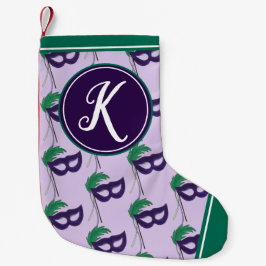 Calcetín Navideño Pequeño Teatral Drama Club Mascarada Máscara Mardi Gras