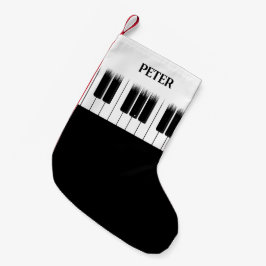 Calcetín Navideño Pequeño Teclado pianista reproductor de piano
