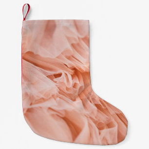 Calcetín Navideño Pequeño Tela rosa suave en tonos pastel. Fabrics 