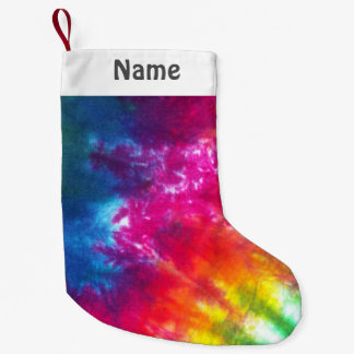 Calcetín Navideño Pequeño Teñido anudado del arco iris modificado para