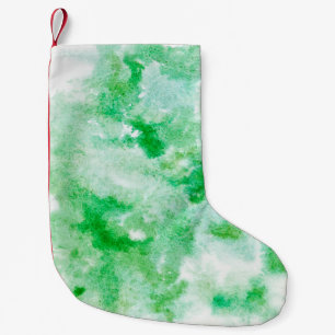 Calcetín Navideño Pequeño textura acuarela del fondo