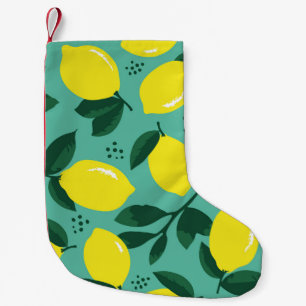 Calcetín Navideño Pequeño Textura creativa de pintura rosa-azul, abstracta.