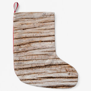Calcetín Navideño Pequeño Textura de madera oscura. Antecedentes abstractos