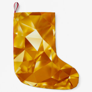 Calcetín Navideño Pequeño Textura de oro abstracta
