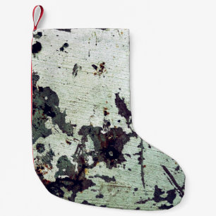 Calcetín Navideño Pequeño textura metalizado con arañazos y chaquetas, a