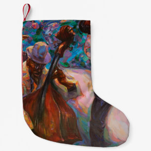 Calcetín Navideño Pequeño textura, pintura al óleo, arte, jazz, blues, tradi