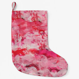 Calcetín Navideño Pequeño Textura rosa Guay. arte, arte, desenfoque, luminos