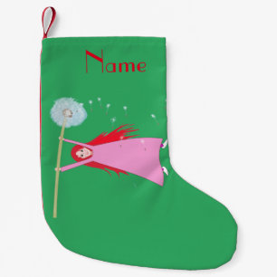 Calcetín Navideño Pequeño Thunder_Cove, Chica Dandelion de cabello rojo
