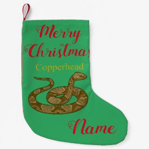 Calcetín Navideño Pequeño Thunder_Cove de serpiente de copo enrollado