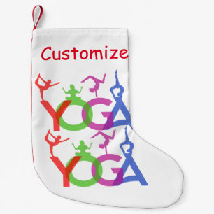 Calcetín Navideño Pequeño Thunder_Cove: Siluetas de yoga envenenadas