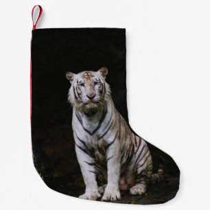CALCETÍN NAVIDEÑO PEQUEÑO TIGRE BLANCO