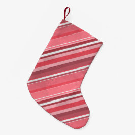 Calcetín Navideño Pequeño Tiras de rosa