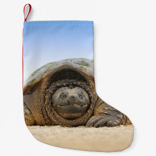 CALCETÍN NAVIDEÑO PEQUEÑO TORTUGA DE ARENA GRIS