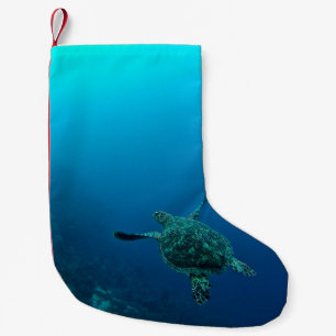 CALCETÍN NAVIDEÑO PEQUEÑO TORTUGA DE MAR EN AGUA