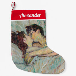 Calcetín Navideño Pequeño Toulouse-Lautrec - En La Cama, El Beso