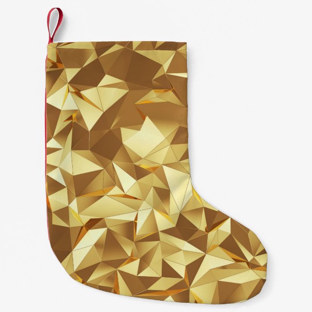 Calcetín Navideño Pequeño Triángulo de oro: Textura de fondo abstracta. (Anverso)