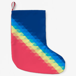 Calcetín Navideño Pequeño triángulos coloridos de dun urbano fresco ilustrad