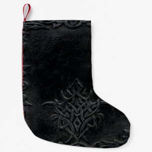 Calcetín Navideño Pequeño Tribal negra caída