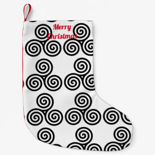 Calcetín Navideño Pequeño Triple espiral negra Thunder_Cove