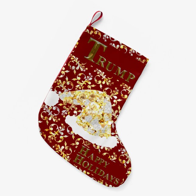 CALCETÍN NAVIDEÑO PEQUEÑO TRUMP 2024 (Frente (Colgado))