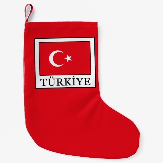 Calcetín Navideño Pequeño Türkiye (Anverso)