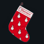 Calcetín Navideño Pequeño Un hombre de nieve maltratado y personalizado<br><div class="desc">Esta reserva de Navidades personalizada incluye el personaje de Hombre de Nieve del equipo de Navidades.</div>