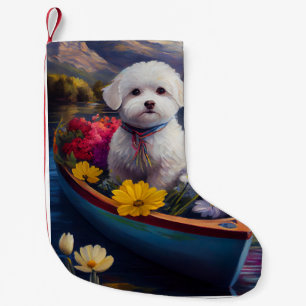 Calcetín Navideño Pequeño Una Aventura Escenaria: Una Aventura Bichon Frise