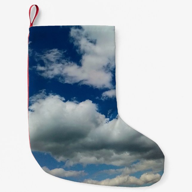 Calcetín Navideño Pequeño Una gran nube (Anverso)