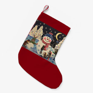 Calcetín Navideño Pequeño Una media mágica de la noche