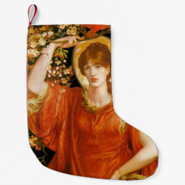 Calcetín Navideño Pequeño Una visión de Fiametta (Mujer Red-Haired) (Rosetti