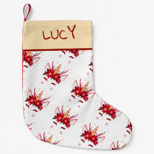Calcetín Navideño Pequeño Unicornio mágico