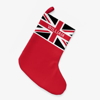 Calcetín Navideño Pequeño Unión de Navidades Jack ~ Negro, rojo y blanco