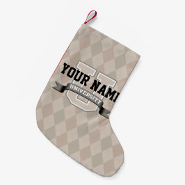 Calcetín Navideño Pequeño Universidad divertida personalizada de Guay de la