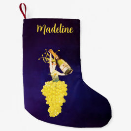 Calcetín Navideño Pequeño Uvas de Champán