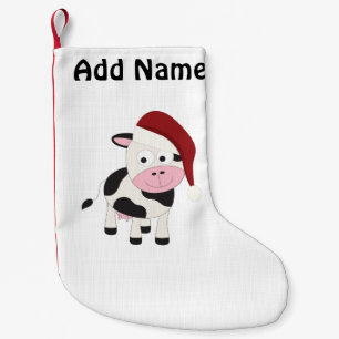 Calcetín Navideño Pequeño Vaca adaptable del navidad