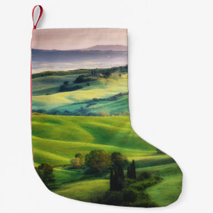Calcetín Navideño Pequeño Vegetación paisajística: serenidad pintada de luz