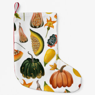Calcetín Navideño Pequeño Verano de girasoles: Patrón de acuarela de época